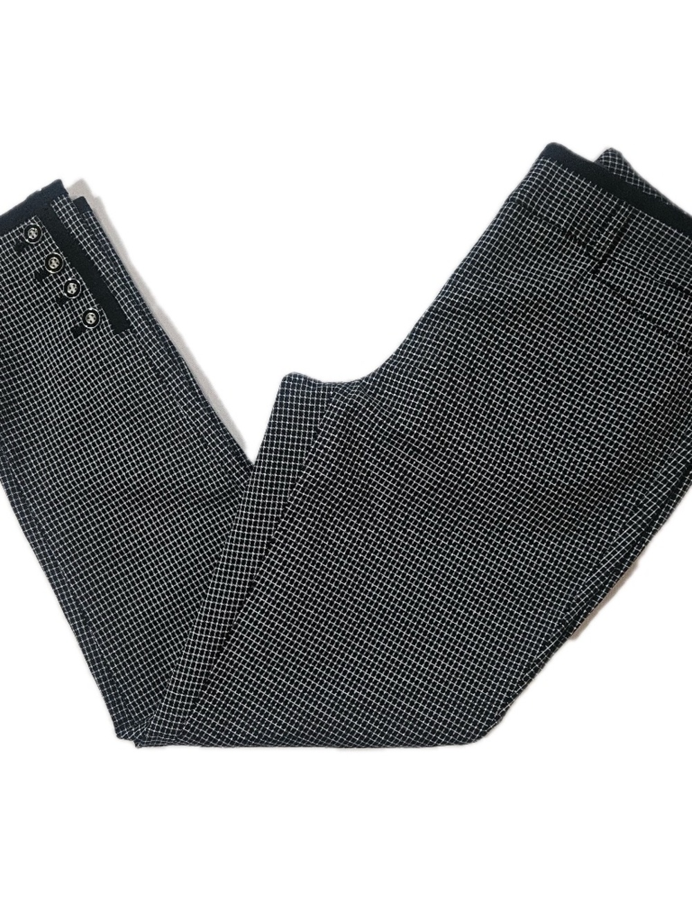 The Limited Pants Womens 4 Black Slim Ankle Ponte Stretch Pockets Button‎